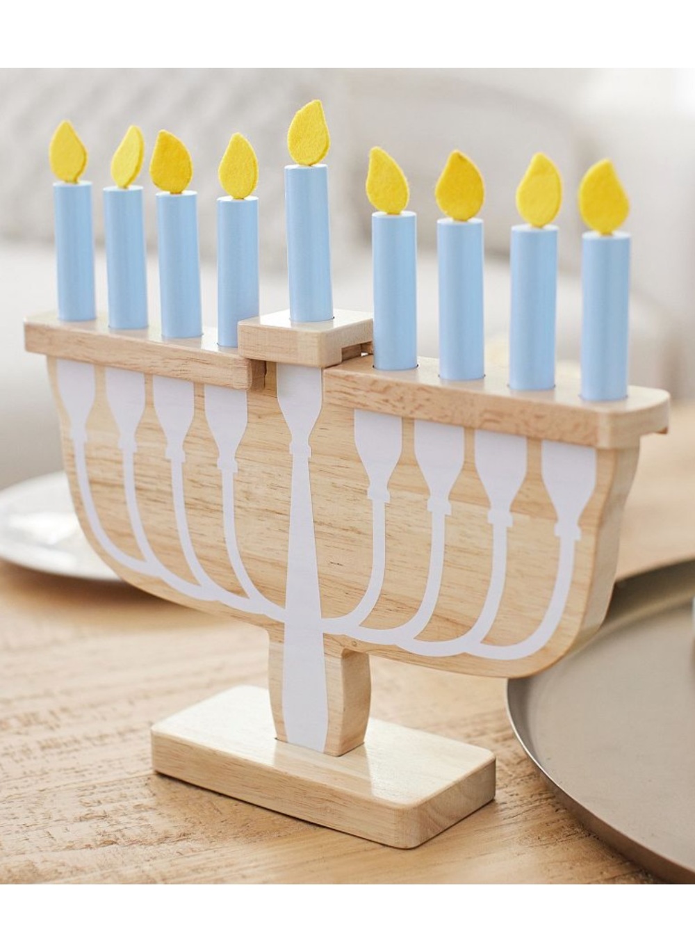Pottery Barn Kids Hanukkah Wooden Toy Menorah
